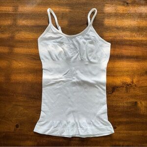 Real womens white shaping shapewear layering camisole tank Small S